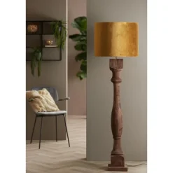 Light & Living Cilinder Lampenkap Gemstone - Goud - Ø50x38cm Discount