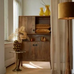 Light & Living Cilinder Lampenkap Gemstone - Goud - Ø50x38cm Discount