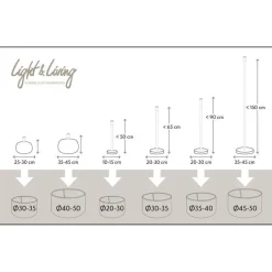 Light & Living Cilinder Lampenkap Gemstone - Goud - Ø35x30cm Outlet