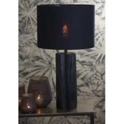 Light & Living Cilinder Lampenkap Livigno - Zwart - Ø30 x 21 cm New