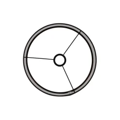 Light & Living Cilinder Lampenkap Livigno - Zwart - Ø30 x 21 cm New