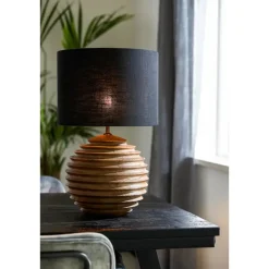 Light & Living Cilinder Lampenkap Livigno - Zwart - Ø30 x 21 cm New