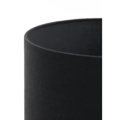 Light & Living Cilinder Lampenkap Livigno - Zwart - Ø35x25cm Hot