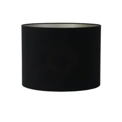 Light & Living Cilinder Lampenkap Velours - Zwart - Ø40x30cm Clearance