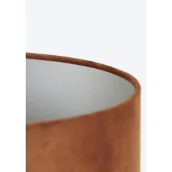 Light & Living Cilinder Lampenkap Velours - Terra - Ø40x30cm Clearance