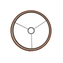 Light & Living Cilinder Lampenkap Velours - Terra - Ø40x30cm Clearance