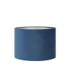 Light & Living Cilinder Lampenkap Velours - Petrol Blue - Ø40x30cm Online