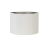 Light & Living Cilinder Lampenkap Velours - Wit - Ø30x21cm Outlet