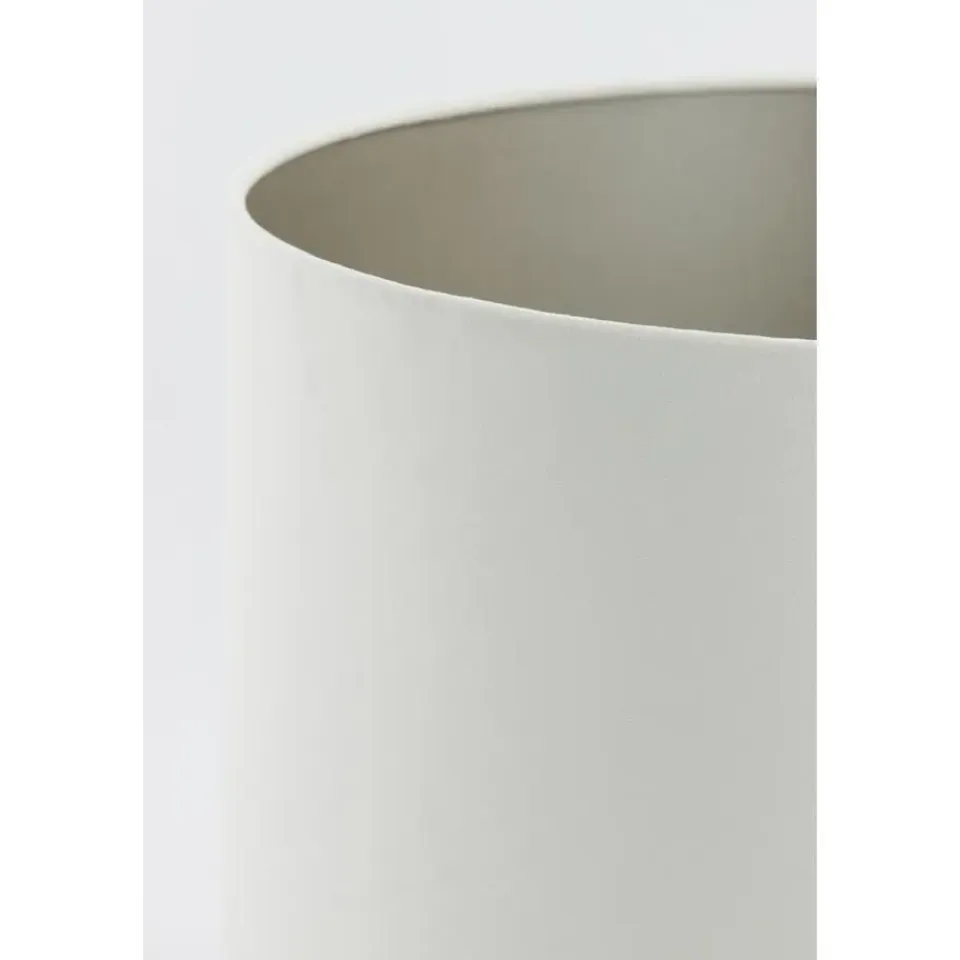 Light & Living Cilinder Lampenkap Velours - Wit - Ø30x21cm Outlet
