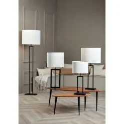 Light & Living Cilinder Lampenkap Velours - Wit - Ø30x21cm Outlet