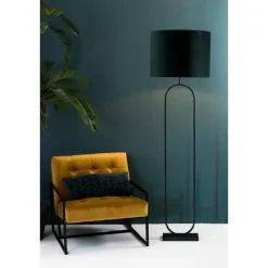 Light & Living Cilinder Lampenkap Velours - Dutch Green - Ø40x30cm New