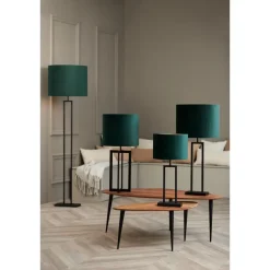 Light & Living Cilinder Lampenkap Velours - Dutch Green - Ø40x30cm New