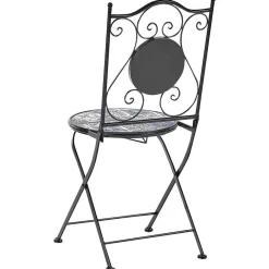 Beliani CIVITA - Tuinstoel set van 2 - Zwart - Metaal Clearance