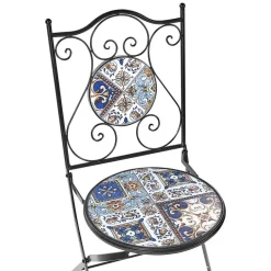 Beliani CIVITA - Tuinstoel set van 2 - Zwart - Metaal Clearance