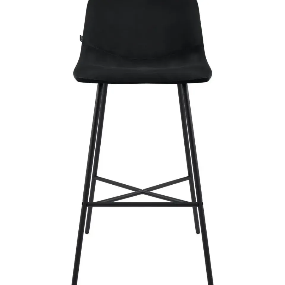 CLP Barkruk Altona zwart Frame - Fluweel - zwart Outlet