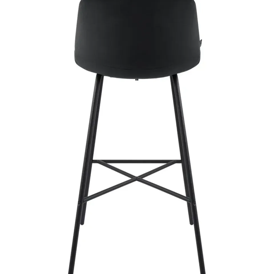 CLP Barkruk Altona zwart Frame - Fluweel - zwart Outlet