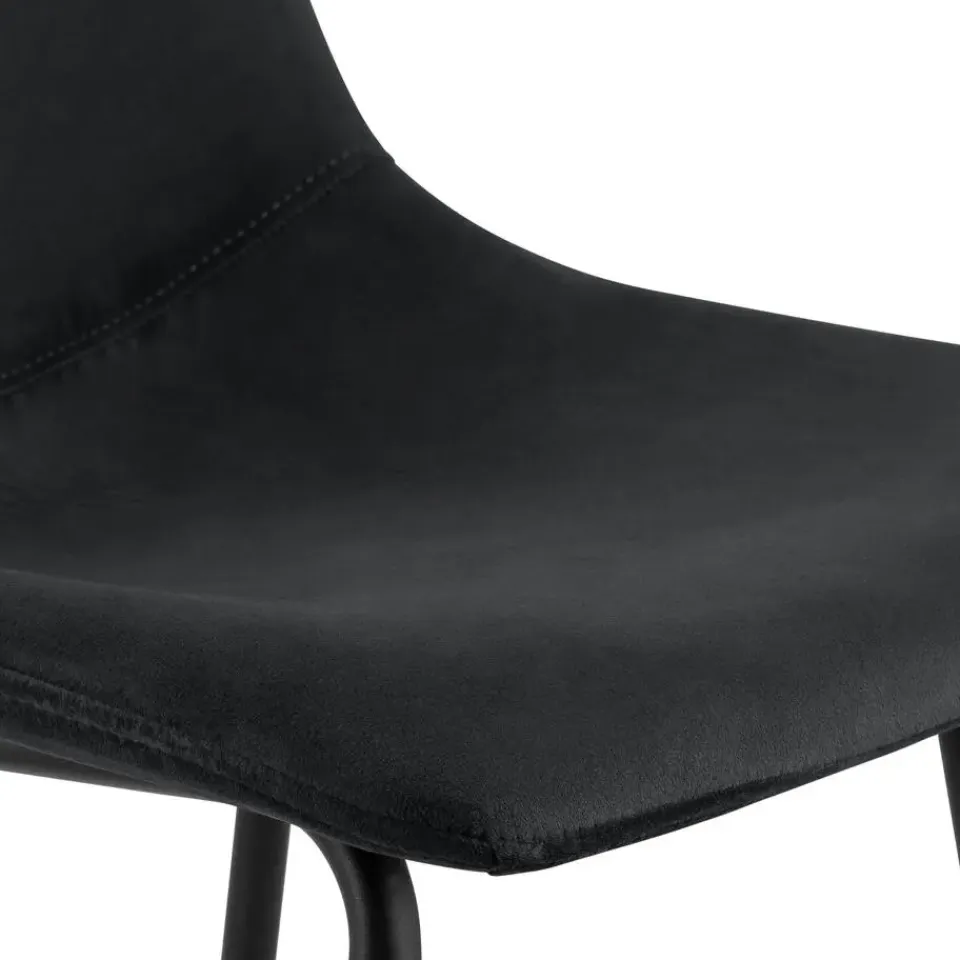 CLP Barkruk Altona zwart Frame - Fluweel - zwart Outlet