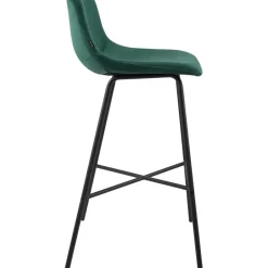 CLP Barkruk Altona zwart Frame - Fluweel - groen Online