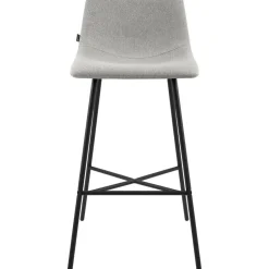 CLP Barkruk Altona zwart Frame - Stof - grijs Discount