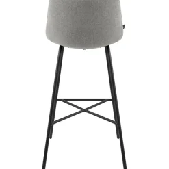 CLP Barkruk Altona zwart Frame - Stof - grijs Discount