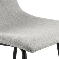 CLP Barkruk Altona zwart Frame - Stof - grijs Discount