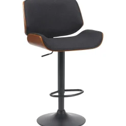 CLP Barkruk Beverley zwart Frame - Stof - walnoot/zwart Best