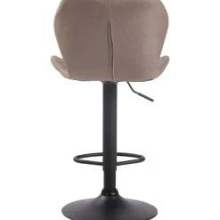 CLP Barkruk Cork zwart Frame - Stof - taupe Hot