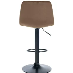 CLP Barkruk Divo zwart Frame - Fluweel - bruin Online