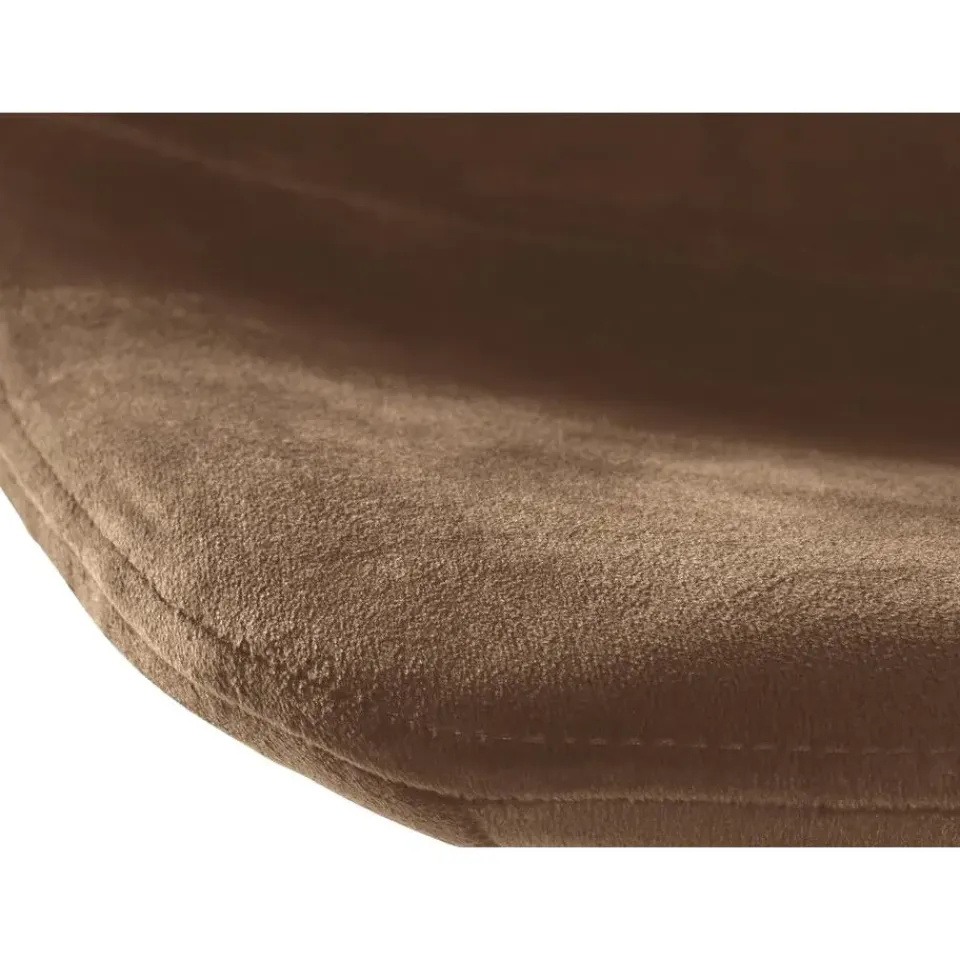 CLP Barkruk Divo zwart Frame - Fluweel - bruin Online