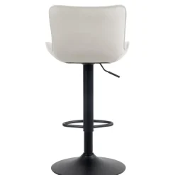 CLP Barkruk Emma zwart Frame - Fluweel - creme Outlet