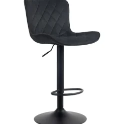 CLP Barkruk Emma zwart Frame - Fluweel - zwart Best