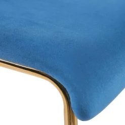 CLP Barkruk Hoover goud Frame - Fluweel - blauw