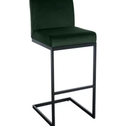 CLP Barkruk Hopewell zwart Frame - Fluweel - groen Discount