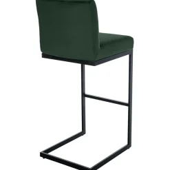 CLP Barkruk Hopewell zwart Frame - Fluweel - groen Discount