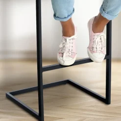 CLP Barkruk Hopewell zwart Frame - Fluweel - zwart Outlet