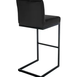 CLP Barkruk Hopewell zwart Frame - Fluweel - zwart Outlet