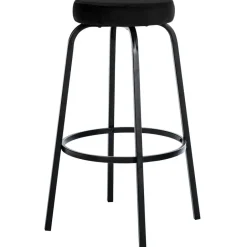 CLP Barkruk Kamari mat zwart Frame - Fluweel - zwart