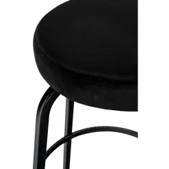 CLP Barkruk Kamari mat zwart Frame - Fluweel - zwart