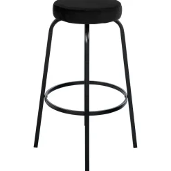 CLP Barkruk Kamari mat zwart Frame - Fluweel - zwart