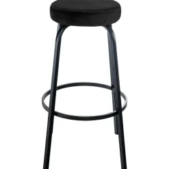 CLP Barkruk Kamari mat zwart Frame - Fluweel - zwart