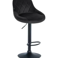 CLP Barkruk Lazio zwart Frame - Stof - zwart Discount