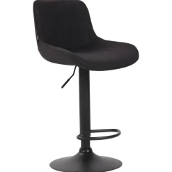 CLP Barkruk Lentini zwart Frame - Stof - zwart Clearance