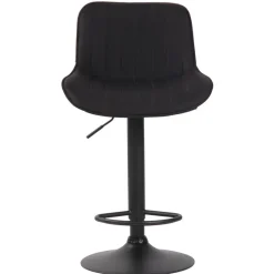 CLP Barkruk Lentini zwart Frame - Stof - zwart Clearance