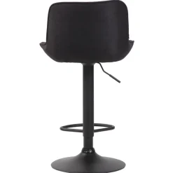 CLP Barkruk Lentini zwart Frame - Stof - zwart Clearance