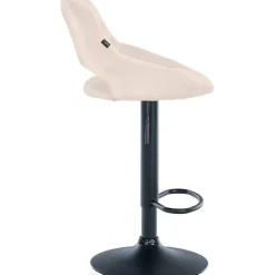 CLP Barkruk Milet zwart Frame - Stof - creme New