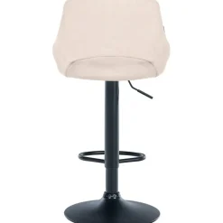 CLP Barkruk Milet zwart Frame - Stof - creme New