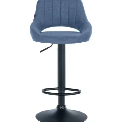 CLP Barkruk Milet zwart Frame - Stof - blauw Sale