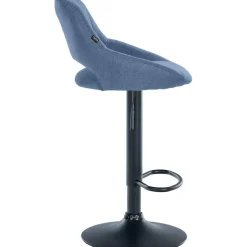 CLP Barkruk Milet zwart Frame - Stof - blauw Sale