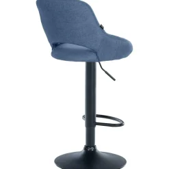 CLP Barkruk Milet zwart Frame - Stof - blauw Sale