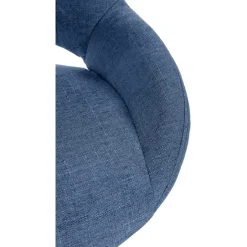 CLP Barkruk Milet zwart Frame - Stof - blauw Sale